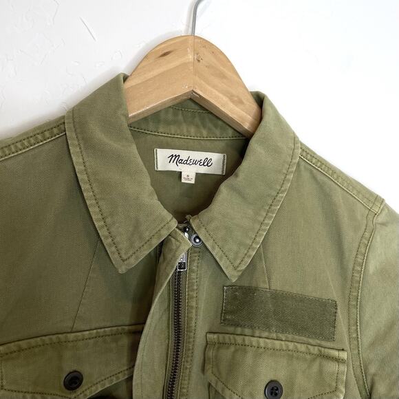 Madewell Army Swing Jacket Womens Small Green Zip Up Military - Picture 4 of 7